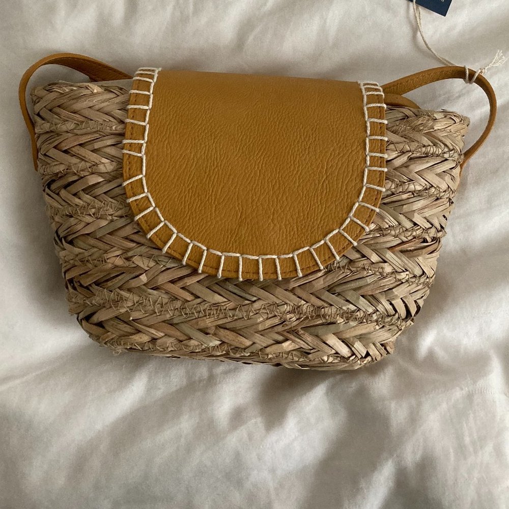 Basket weaved bag